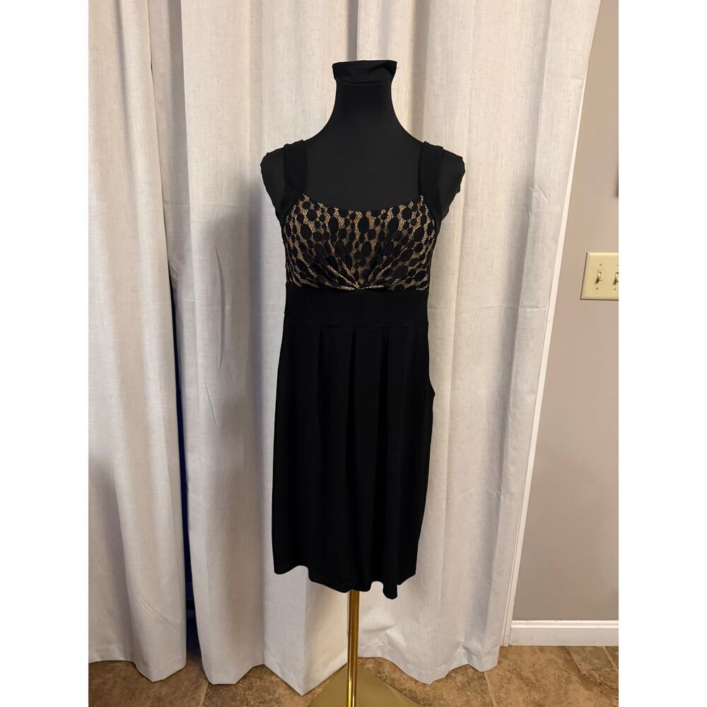 Black and Leopard Dress By Enfocus Size 14P